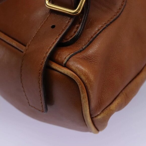 GUCCI Bamboo Backpack Leather Brown Gold - Picture 12 of 16